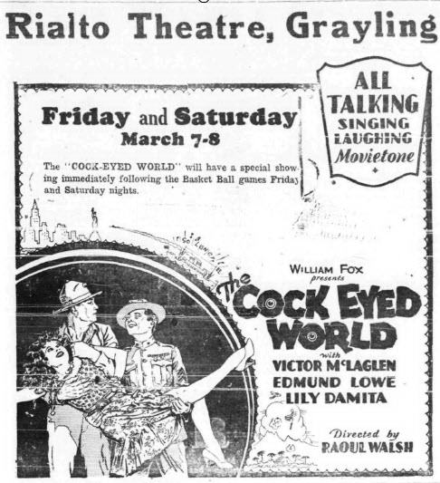 Rialto Theatre - March 6 1930 Ad